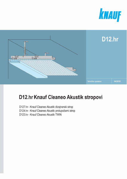 Naslovnica: Knauf D12.hr - Cleaneo akustični stropovi
